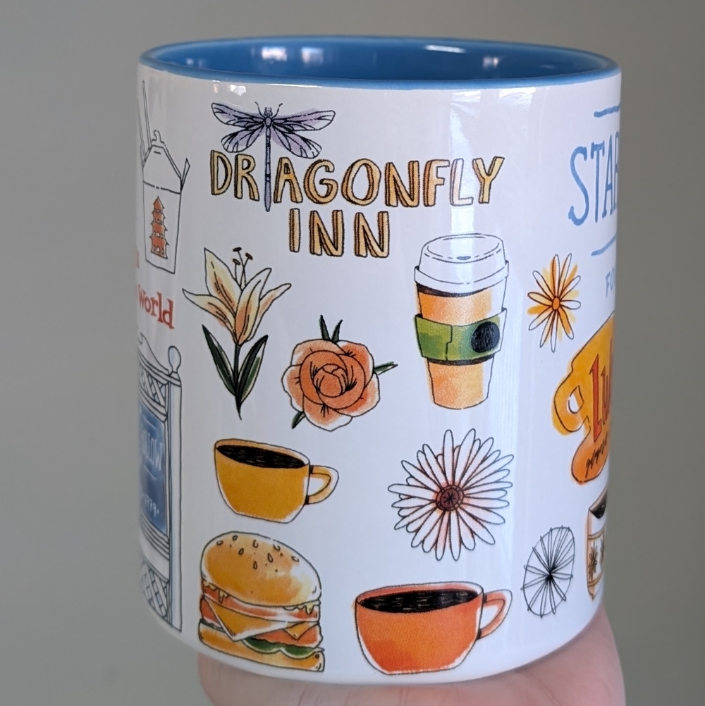 Gilmore Girls Stars Hollow Mug With Allover Tv Series Icon Graphics ☕ - Picture 4 of 6